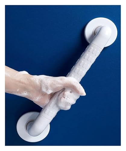 Poignée douche robuste antidérapante en plastique blanc pour personnes âgées