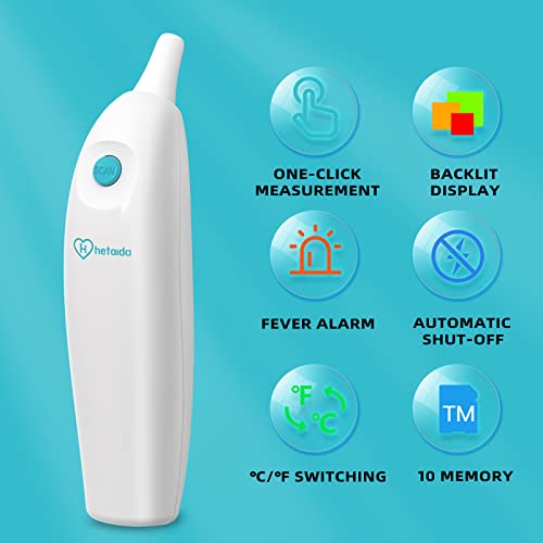 Ear Thermometer For Adults And Kids, Digital Thermometer With Fever Alarm And Instant Accuracy Readings, Infrared Thermometer Gun For Infants, Baby Thermometer, Fast, Reliable #TOP1