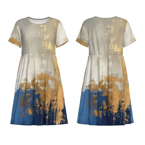 Robe d'été chic décontractée à manches courtes imprimée - 6