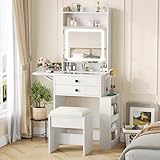 Vabches Small Makeup Vanity...