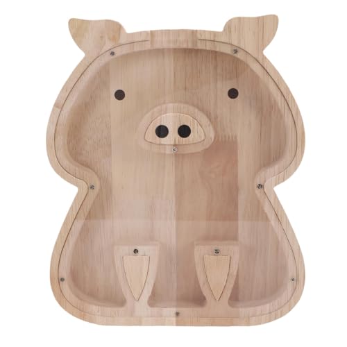 Tirelire en bois avec panneau acrylique personnalisable pour visualiser l'épargne - 7