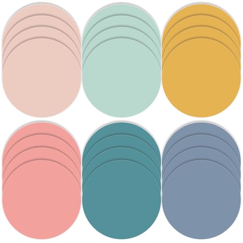 Lincia 24 Pack Colorful Erase Dots Circles 10.5 Inch Removable Vinyl Spot Dry Erase Desktop Writing Spots Set for Classroom Table Teacher Students School Home Desk Wall (Fresh Colors)