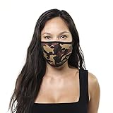 Cameleon Cover - MADE IN USA - Army Camo Fashion Face Mask Covering Washable Cotton Double Layer - 3 PACK (Army Collection)