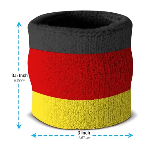 image for Suddora Striped Sweatband Set, Moisture Wicking 2 Wristbands and 1 Hea