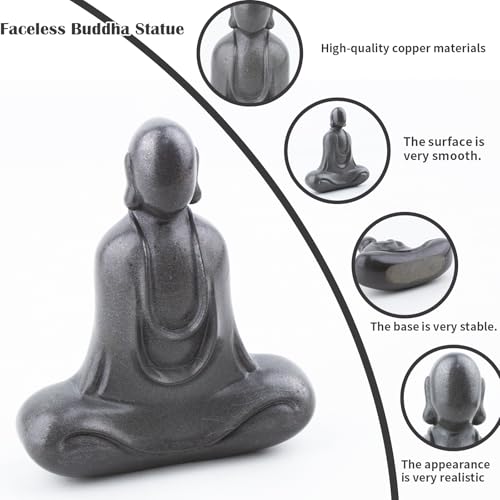 Estatua Buda Sin Rostro de Hierro para Decoración Interior miniatura 4