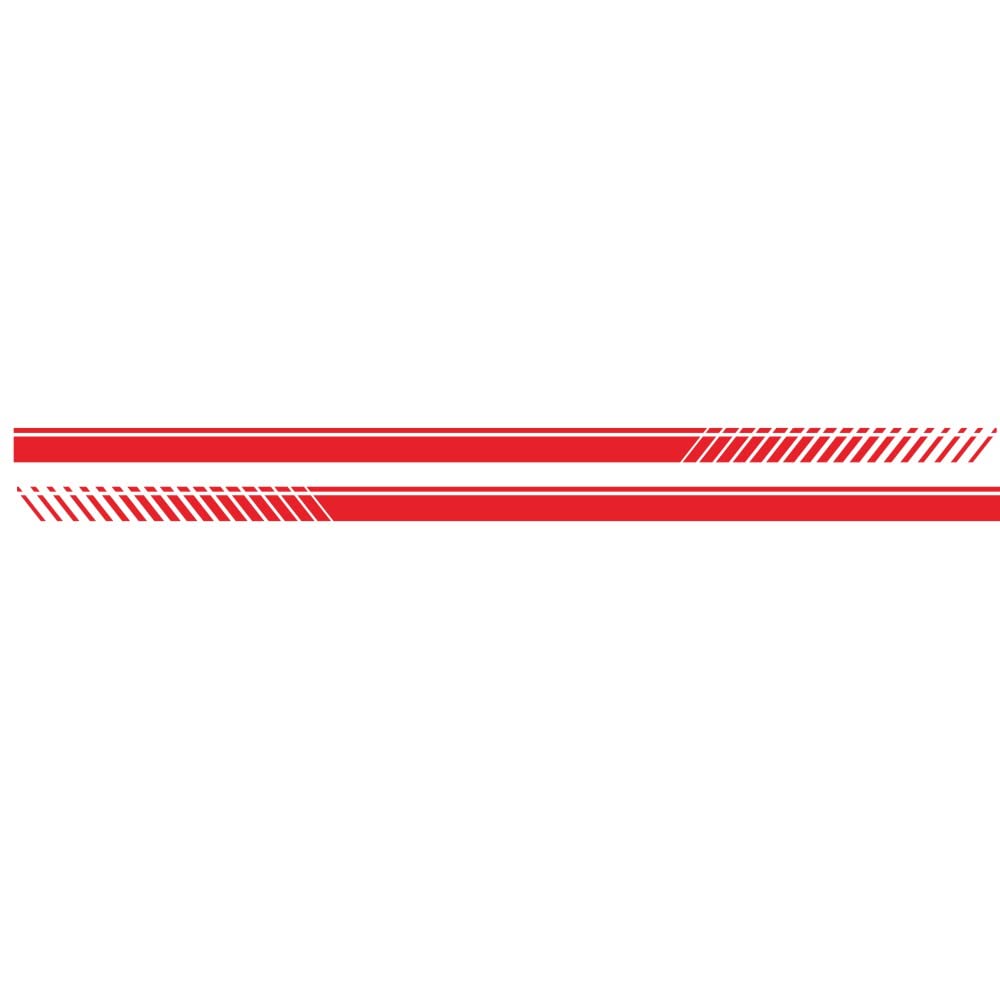 Accessori Lanshui, 2 pezzi Caravan Camper Van Trailer Body Decor Vinile Pellicola Decalcomanie Racing Door Belt Line Side Stripes Adesivi decorativi(Rosso)