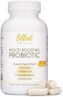 Probiotics 30 Billion CFU - Mood Boosting Supplement w/ prebiotics & probiotics for Women and Men - 60 Days Supply - Supports Digestive Health - Shelf Stable Probiotic Supplement - Vegan, Non-GMO