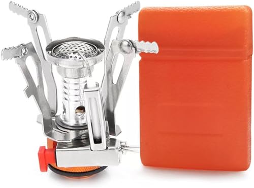 バーナー コンロ 登山キャンプツーリングのミニマム装備に 一人用バーベキューから防災グッズのクックセット アウトドア 登山用 銀 ステンレス鋼 8x7.5cm