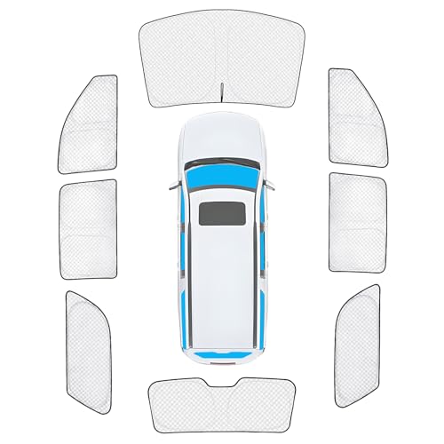 Image of KMF 8pcs Thicken Sun Shades for Chevrolet Chevy Suburban 2021-2026 Accessories, Car Full Window Covers Sunshade for Windshield Side Rear, UV Block and Blackout Privacy for Camping Outdoor