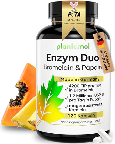 Plantomol Enzym Duo Bromelain Papain Kapseln