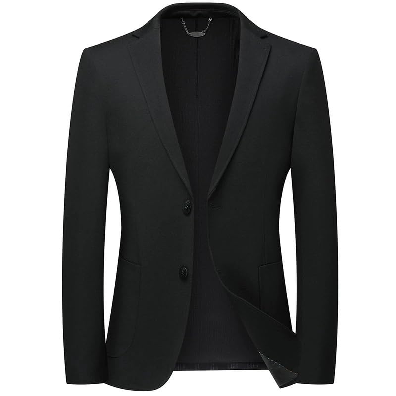 Men's Black Slim Fit Spring Suit Jacket Classic Fit Business Casual Formal for Wedding Party