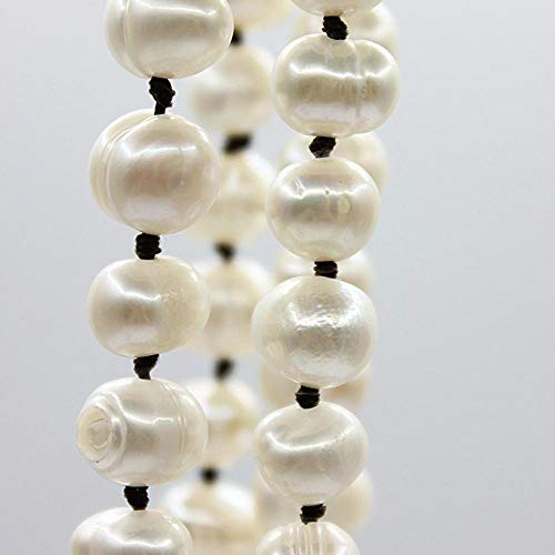 Collar de perlas naturales largo multicapa versátil que no se enreda 3