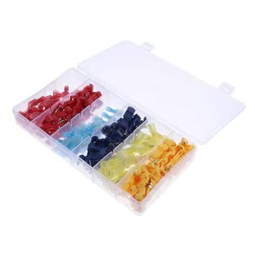 Veemoon Electrical Wire Connectors Kit 120pcs t Tap Quick Disconnect Wire Terminals for Automotive Home Factory
