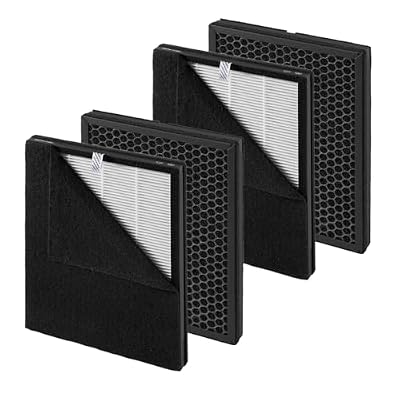 PUREBURG Replacement Filter Compatible with Dr.Prepare DAP01 Air Purifier, 4 x H13 True HEPA & 8 Activated Carbon Pre-Filters For Air Clean Dust VOCs Odor