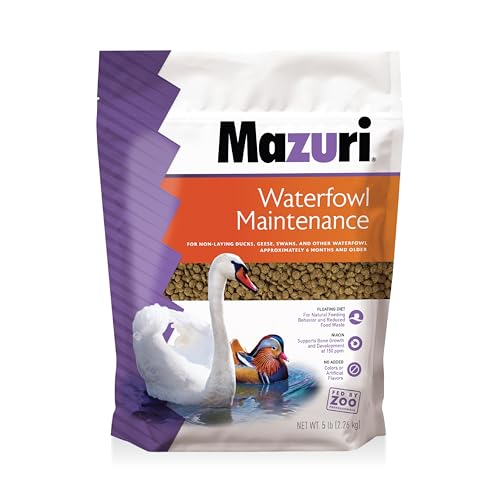 Mazuri Waterfowl Maintenance Food for Ducks & Geese | 5 Pound (5 LB) Bag