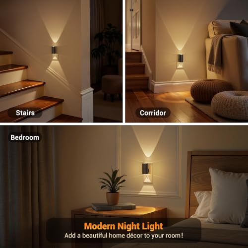 Image of JandCase Night Light Projector,LED Night Lights Plug Into Wall,Dusk to Dawn | 2 Pack 180Rotating Mini Night Light Plug in，0-100LM Dimmable Brightness Nightlight for Bedroom Hallway Living Room
