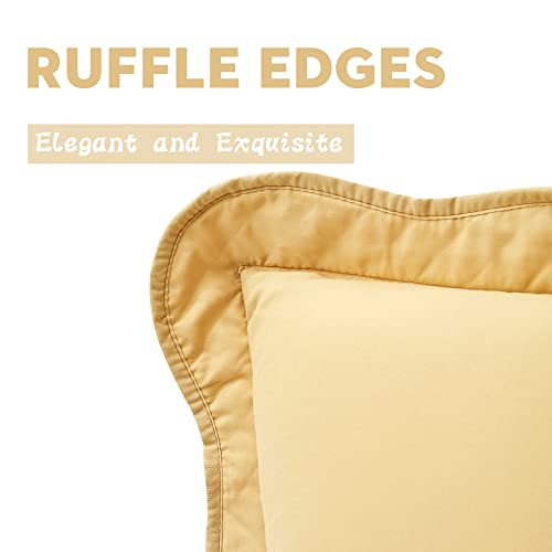 Image of CHIXIN Microfiber Standard Pillow Shams Set of 2 - Decorative Quilted Pillow Covers - Lagoon - Size (20 inch x 26 inch)