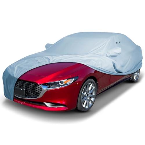 Image of iCarCover Premium Car Cover for 2003-2026 Mazda Mazda3 Heavy Duty Waterproof All-Weather Automobiles Custom Fit Indoor Outdoor UV Snow Protection Covers with Straps and Bag