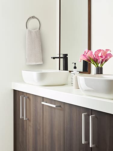 Image of Amerock | Cabinet Pull | Satin Nickel | 6-5 /16 inch (160 mm) Center to Center | Monument | 1 Pack | Drawer Pull | Drawer Handle | Cabinet Hardware