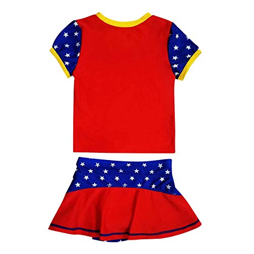 Dreamwave Girls DC Comics Rash Guard Set (Wonder Woman, 3T)2