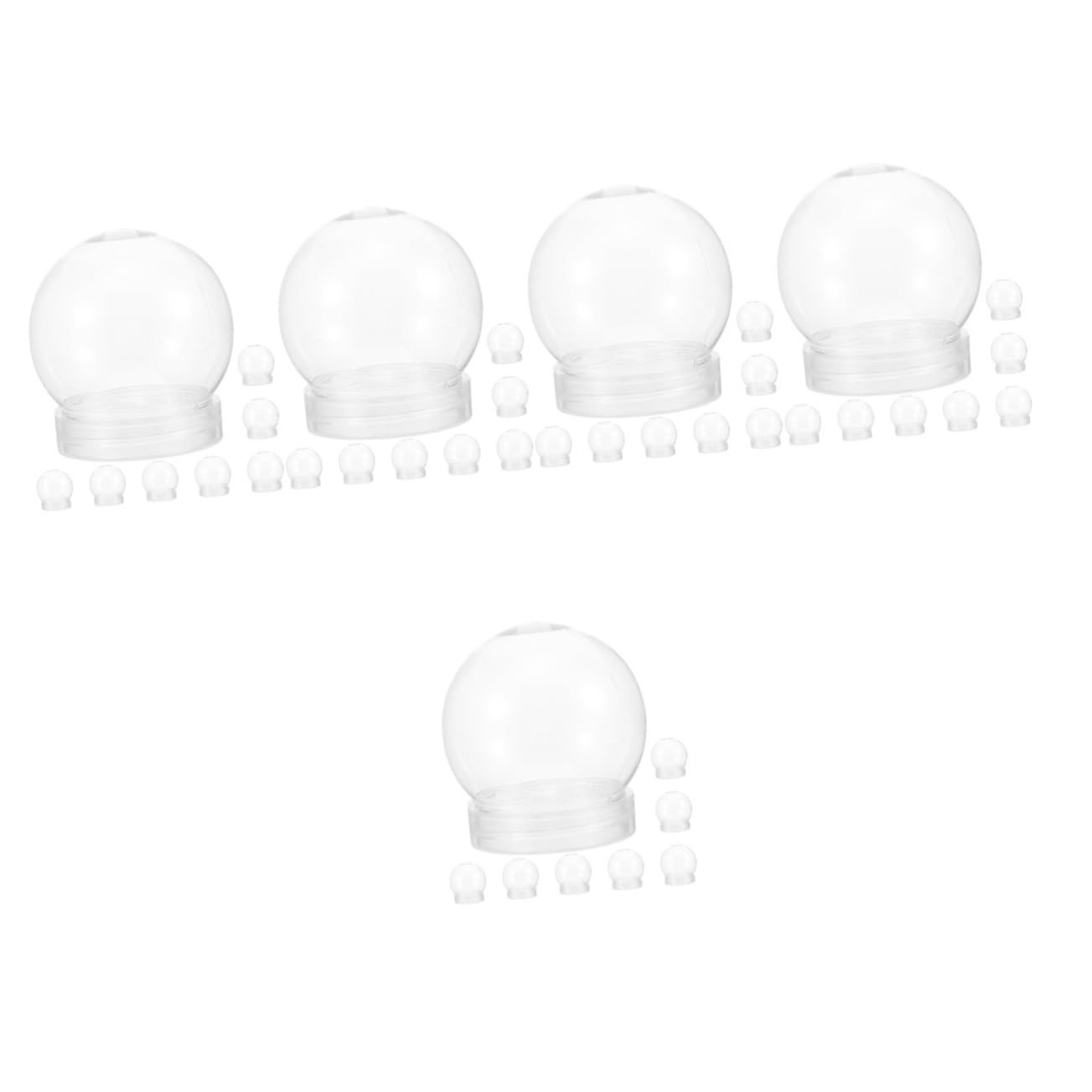 Ciieeo 40 Pz Bottiglia Trasparente a Forma di Palla di Neve Palla di Neve Trasparente Palla di Neve Vuota Globo di Neve Fai da Te Forniture Globo di Neve globi Fai da Te Vuoti