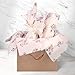 Hi Sasara 60 Sheets Pink Rose Floral Tissue Paper Bulk, 14 x 20 inch, Rose Floral Tissue Paper for Gift Bags, Baby Showers, Wedding, Birthday Party