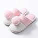 WNxiaobaozi Winter Baumwolle Pantoffeln Rosa Winter Warm Home Hausschuhe Paar Ball Dekoration Schuhe Weibliche Plüsch Slip Auf Weiche Indoor Flats Komfort Damen Plus Größe Slipper, 40/41