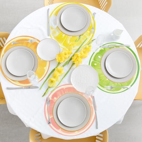 Set de table en papier jetable agrumes décoration table été citron orange pamplemousse