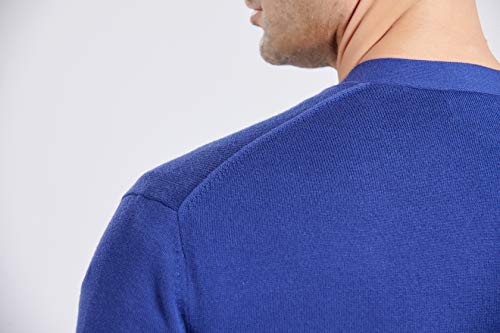 Gilboa Men's 100% Cotton Cardigan Sweater, Solidate Blue, M #TOP5