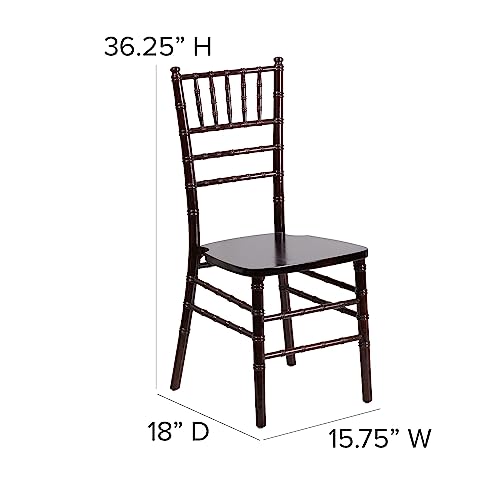 Flash Furniture Hercules Series Walnut Wood Chiavari Chair #TOP2