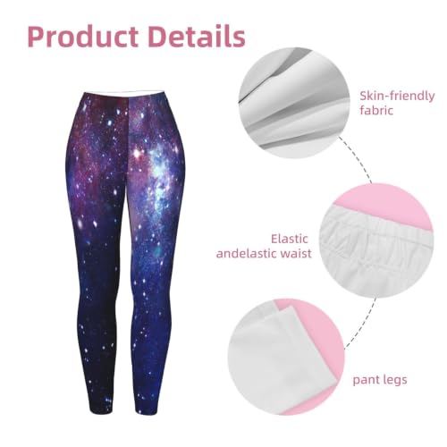 Leggings de galaxia morada mallas elásticas mujer yoga 7