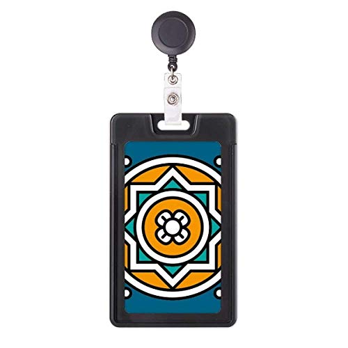 Porte-badge rétractable style marocain de haute qualité avec attache enrouleur design