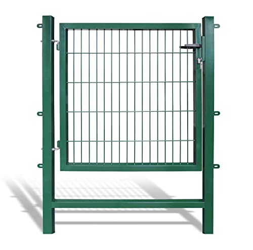 Gartentor Easy (Besonderheit : kein ausrichten der Pfosten notwendig durch Querverbindung !), BxH 1 x 1 m, grün - Tor für Doppelstabmattenzaun - komplett...