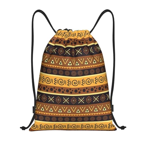 African Tribal Drawstring Bags for Women Men Africa Gym Backpack Bag Sport Gym Yoga Swimming Travel Daypack
