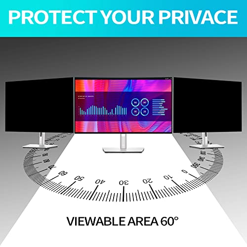 Image of 24 Inch Privacy Screen for 16:9 Widescreen Monitor, Eye Protection Anti Glare Blue Light Computer Monitor Privacy Filter