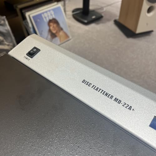 Corrector y aplanador de discos de vinilo, estabilizador de peso de registro audiófilo con cubierta protectora, temperatura máxima de 60 °C para restauración de discos
