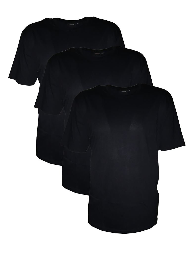 Espionage Triple Pack Premium Combed Cotton Crew Neck Tee Shirt in Navy in 2XL