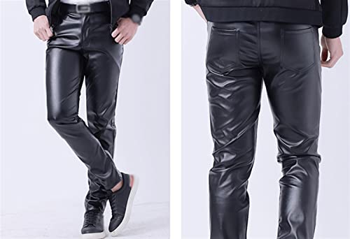 GIBZ Elastic Pants Men Youth Leather Pants Casual Sports Running Trousers3