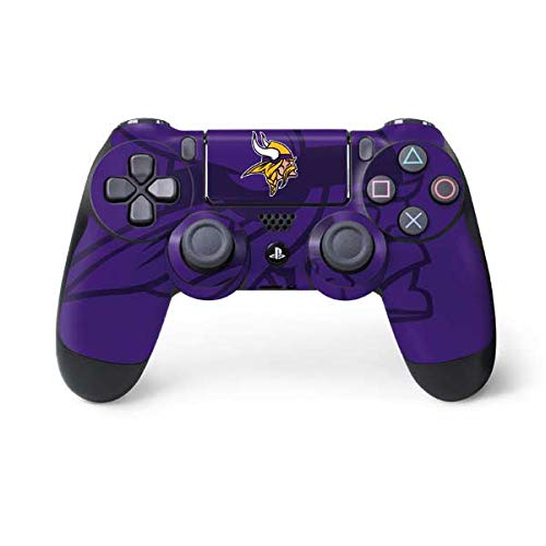 Skinit Decal Gaming Skin Compatible with PS4 Controller - Officially Licensed NFL Minnesota Vikings Double Vision Design