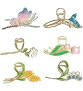 6 Stück Schmetterling Haarspangen Kraeoke Fischschwanz Haarklammer Weizen Hair Clips Tulip Hinter...