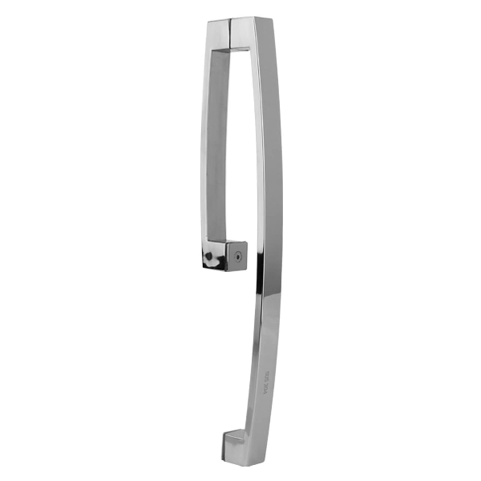 Poignée de porte en verre en L acier inoxydable 304 pour salle de bain