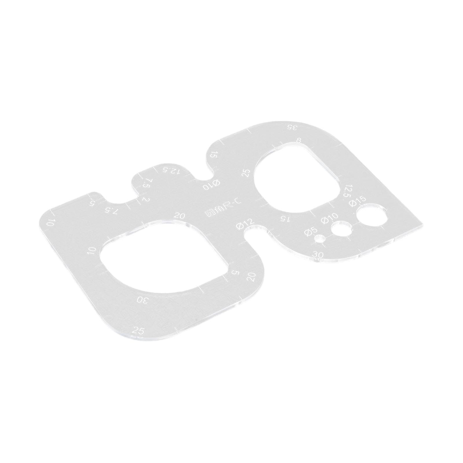 Ojiva® Round Corner Stitching Ruler Stencil for Leather Craft Women's | PrecisionRound Corner Stitching Ruler Features Accurate Hole Positions For Marking And Fixing Evenly Spaced Stitching-image-17