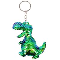 CrownOfRibbons Dinosaur Keyring children, Boys Toy Trex Monster, School Bag Accessory