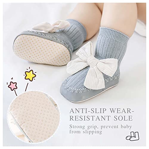 Baby Slipper Socks,Baby Girls Toddlers Non-Slip Shoes Socks Cotton Indoor Floor Socks for Newborn Infant 0-24 Months3