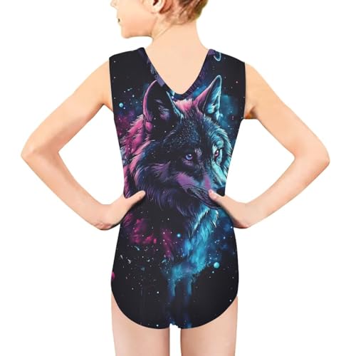 Image of INSTANTARTS Leopard Leotard Girl Gymnastics Toddler Tank Biketards One Piece