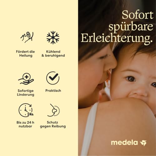 Medela Hydrogel Pads – Linderung und Kühlung für wunde oder rissige Brustwarzen – Steril, einzeln verpackt – 4er Pack – Ansicht 3