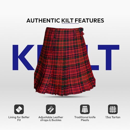 Image of Authentic Scottish Men's Tartan Kilts - Highland Light Weight Value Kilt | Embrace Your Heritage with Comfort