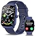 STECEi Smartwatch Herren Damen, 1.95" Fitnessuhr mit Telefonfunktion, Smart Watch 100+ Sportmodi, IP68 Wasserdicht, Fitness Tracker mit Schrittz&auml;hler, Pulsmesser und Schlafmonitor Blau