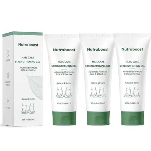 Natural Nail Care Gel Nutraboost Strengthening Cuticle Serum for Damaged & Brittle Nails 20ml (1 pcs) (3pcs)