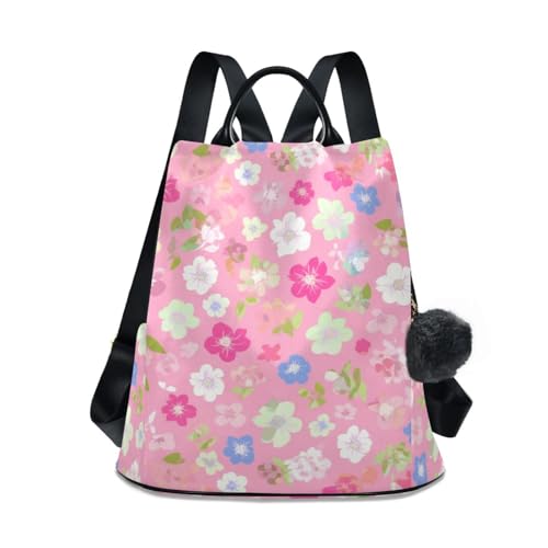 Sac à dos plusieurs poches rose pastel pour femme style urbain chic